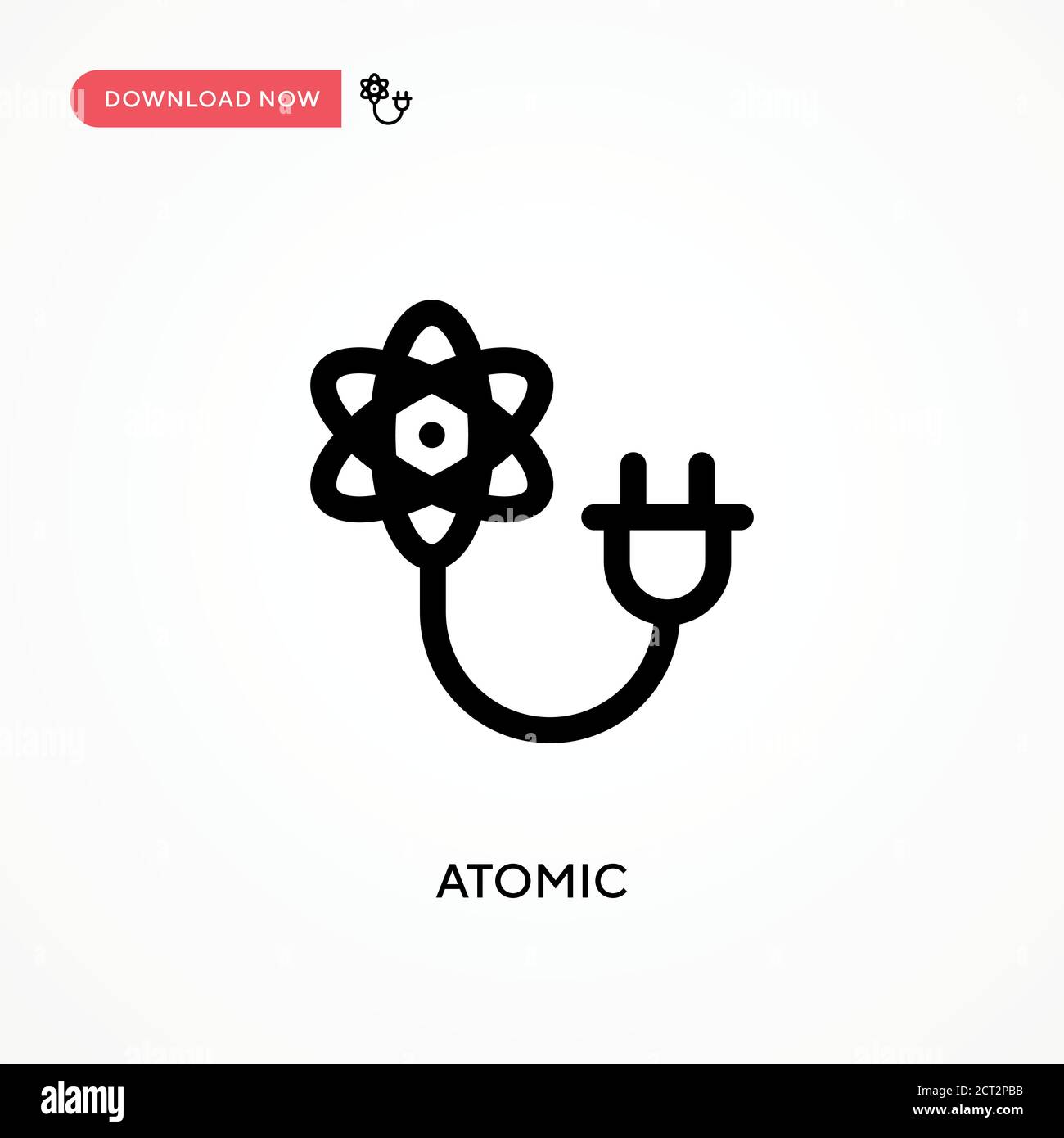 Icona vettore semplice atomico. Illustrazione vettoriale semplice e moderna per siti Web o applicazioni mobili Illustrazione Vettoriale