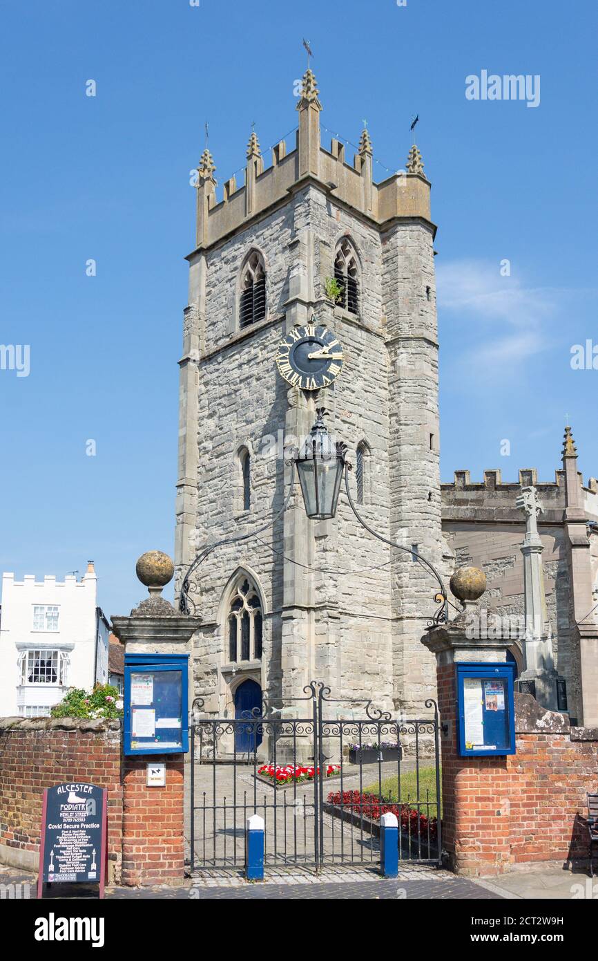 Chiesa parrocchiale di San Nicola, Church Street, Alcester, Warwickshire, Inghilterra, Regno Unito Foto Stock