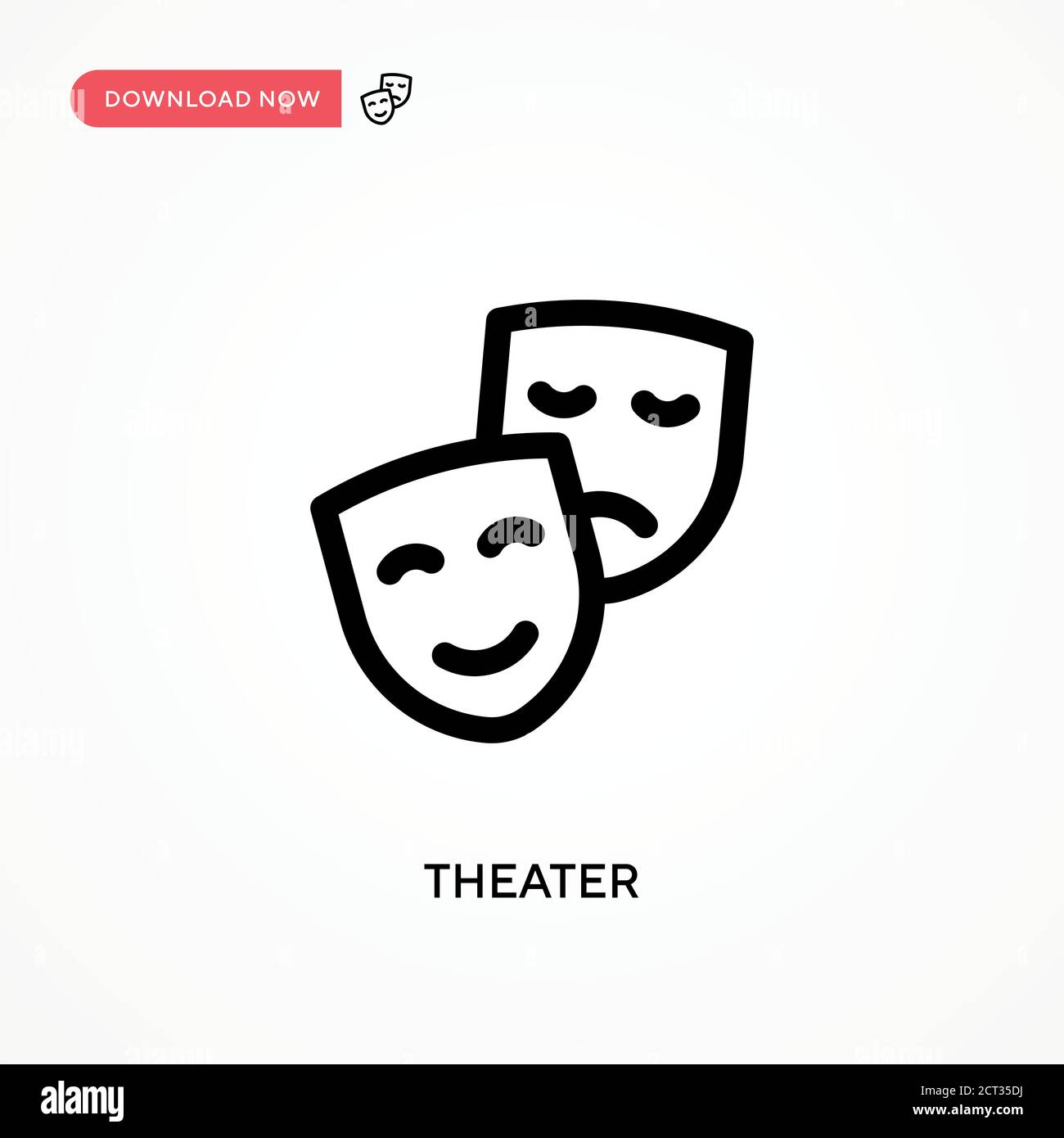 Icona Theatre Simple Vector. Illustrazione vettoriale semplice e moderna per siti Web o applicazioni mobili Illustrazione Vettoriale