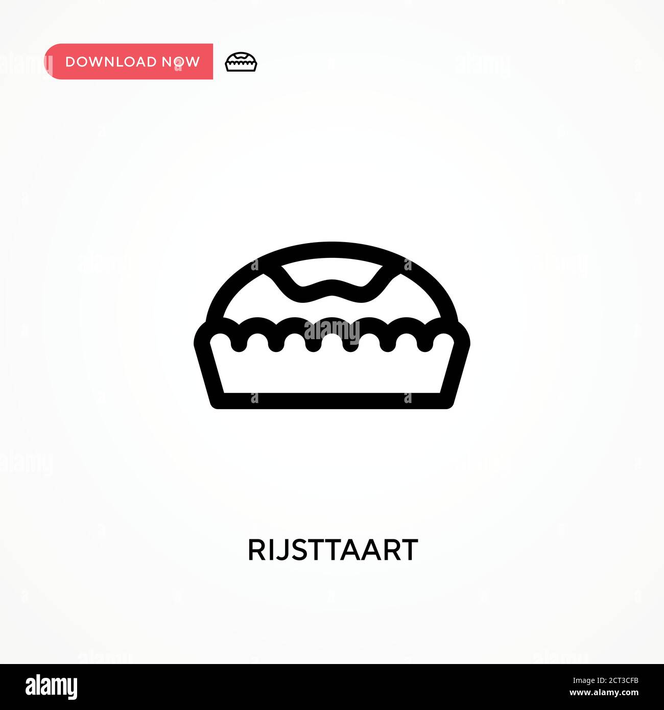 Icona vettore semplice Rijsttaart. Illustrazione vettoriale semplice e moderna per siti Web o applicazioni mobili Illustrazione Vettoriale