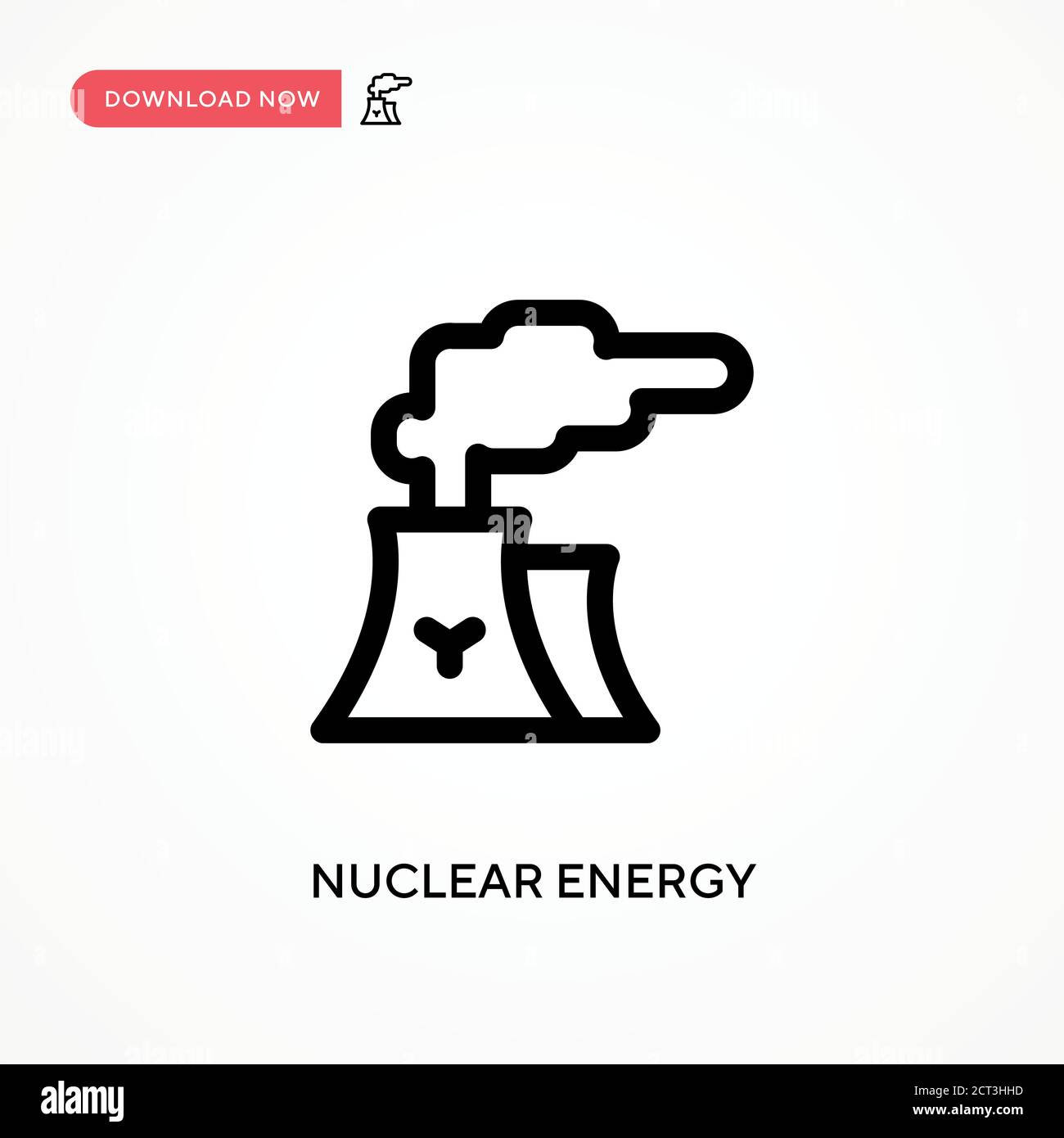 Icona vettore semplice energia nucleare. Illustrazione vettoriale semplice e moderna per siti Web o applicazioni mobili Illustrazione Vettoriale