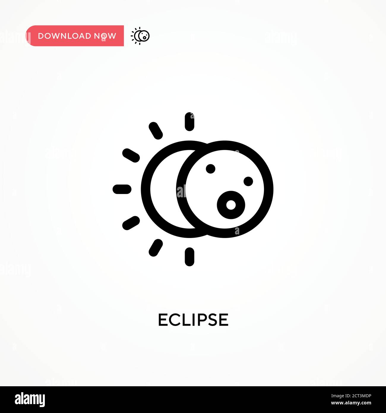 Icona vettore semplice Eclipse. Illustrazione vettoriale semplice e moderna per siti Web o applicazioni mobili Illustrazione Vettoriale