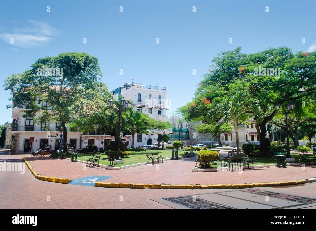 Piazza Herrera nella Città Vecchia di Panama Foto Stock