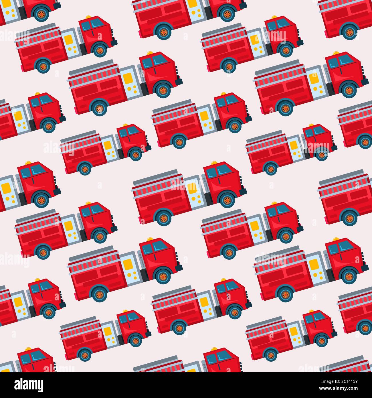sfondo dell'illustrazione vettoriale del modello senza giunture del veicolo fire truck Illustrazione Vettoriale