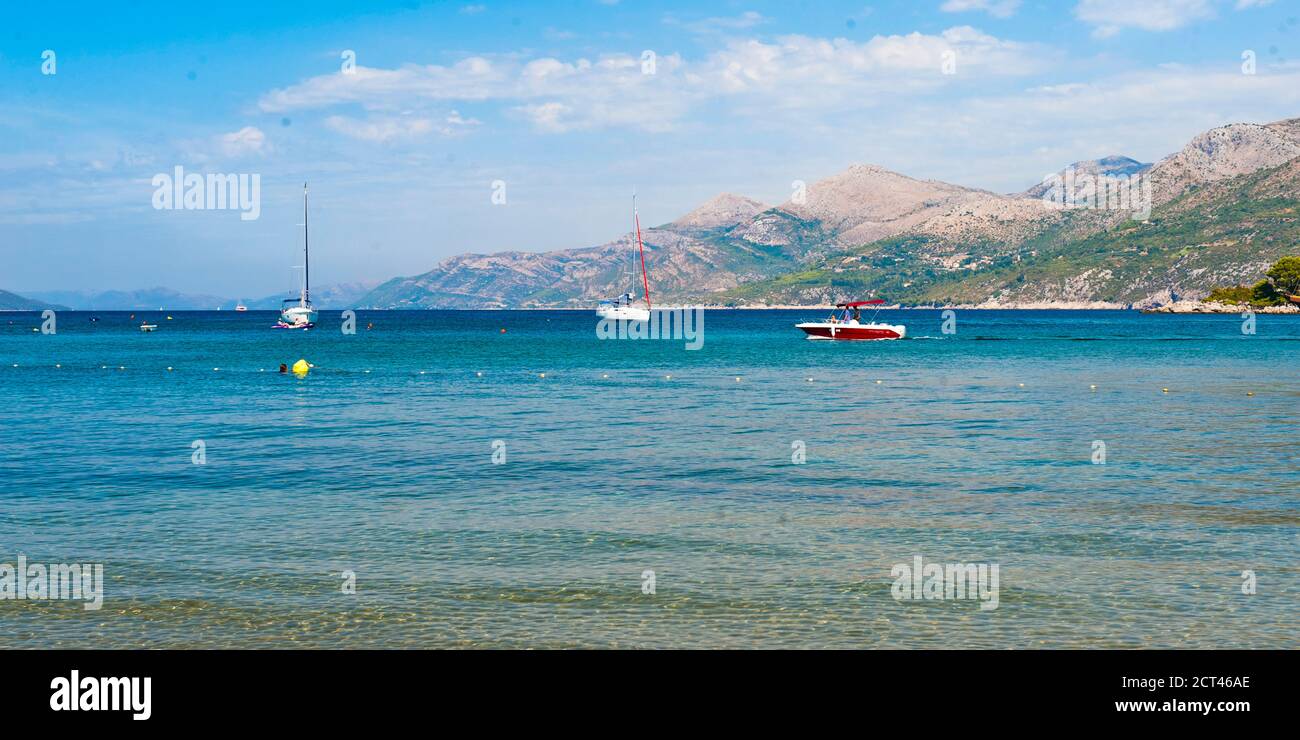 Foto del Mare Adriatico, Isola di Kolocep, Isole Elafiti, Costa dalmata, Croazia Foto Stock