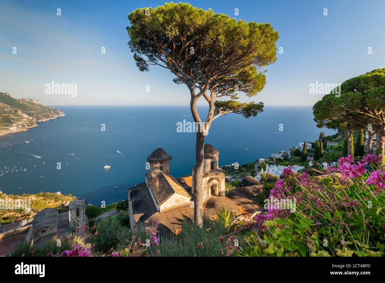 Villa Rufolo a Ravello, Amalfi, Campania, Italia Foto Stock