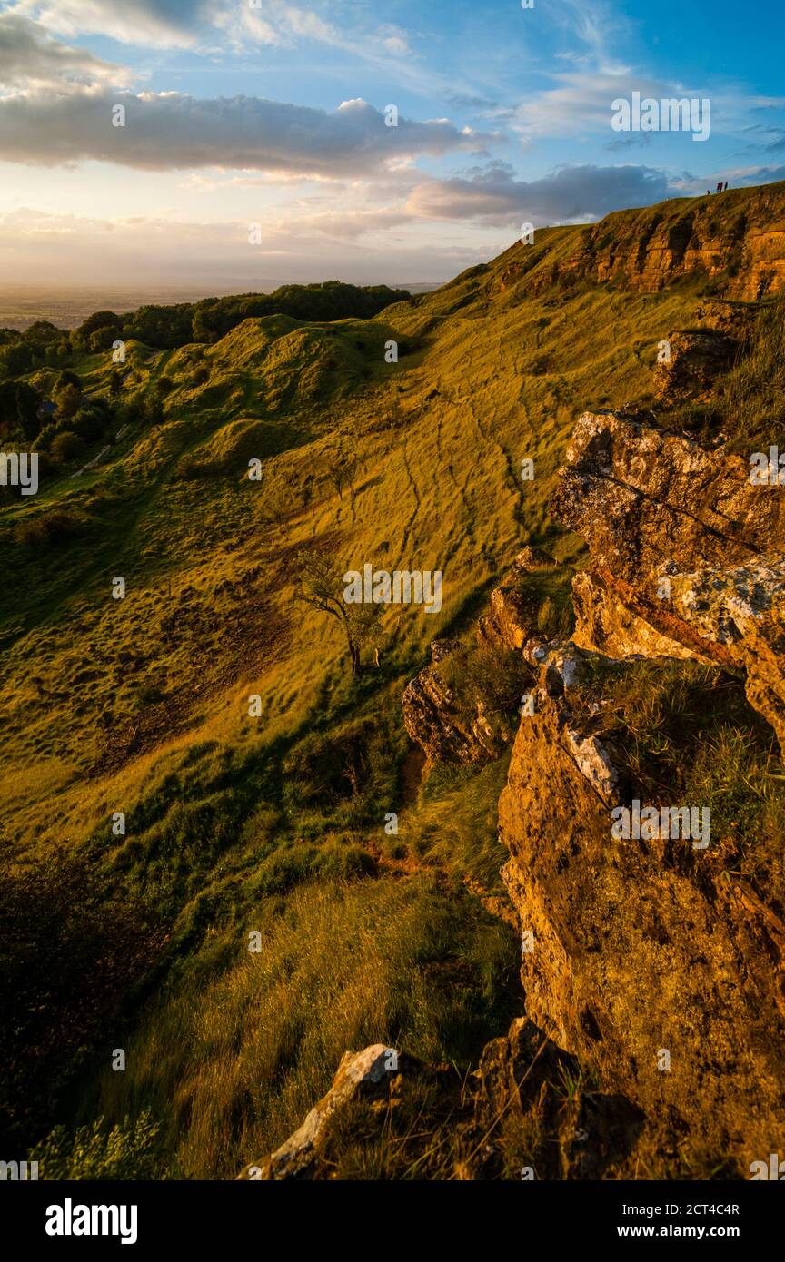 Cleve Hill, parte del Cotswold Hill, Cheltenham, il Costwolds, Gloucestershire, England, Regno Unito, Europa Foto Stock