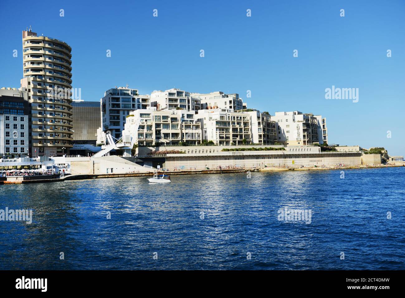 L'area lungomare di Sliema, Malta. Foto Stock