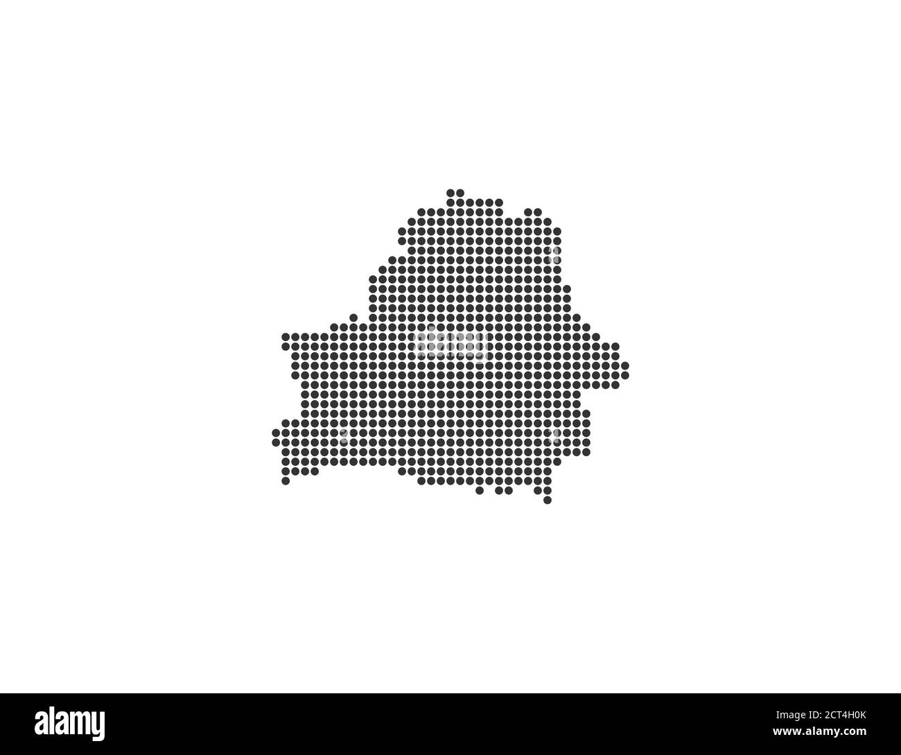 Bielorussia, paese, mappa punteggiata su sfondo bianco. Illustrazione vettoriale. Illustrazione Vettoriale