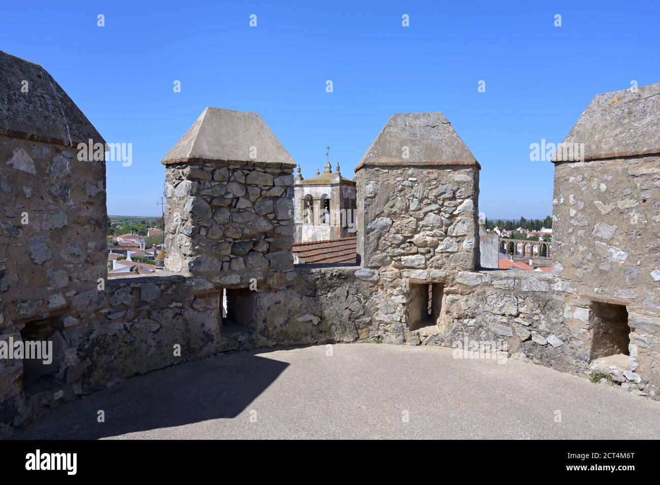 Merli, castello di Serpa, Alentejo, Portogallo Foto Stock