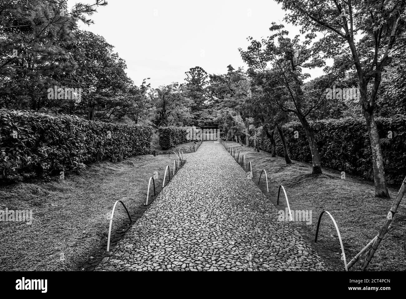 Giardino Giapponese presso la Villa Imperiale di Katsura, Kyoto, Giappone Foto Stock