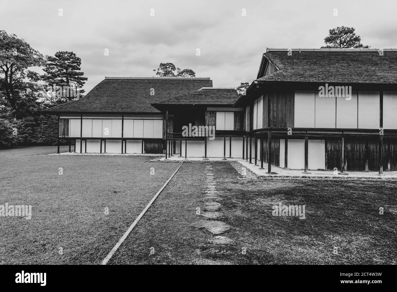 Giardino Giapponese presso la Villa Imperiale di Katsura, Kyoto, Giappone Foto Stock