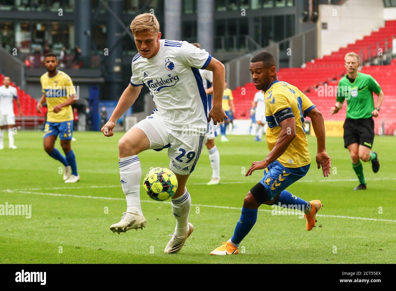 Copenaghen, Danimarca. 20 Settembre 2020. Mikkel Kaufmann (29) del FC Copenhagen visto durante la partita 3F Superliga tra il FC Copenhagen e Broendby a Parken a Copenhagen. (Photo Credit: Gonzales Photo/Alamy Live News Foto Stock