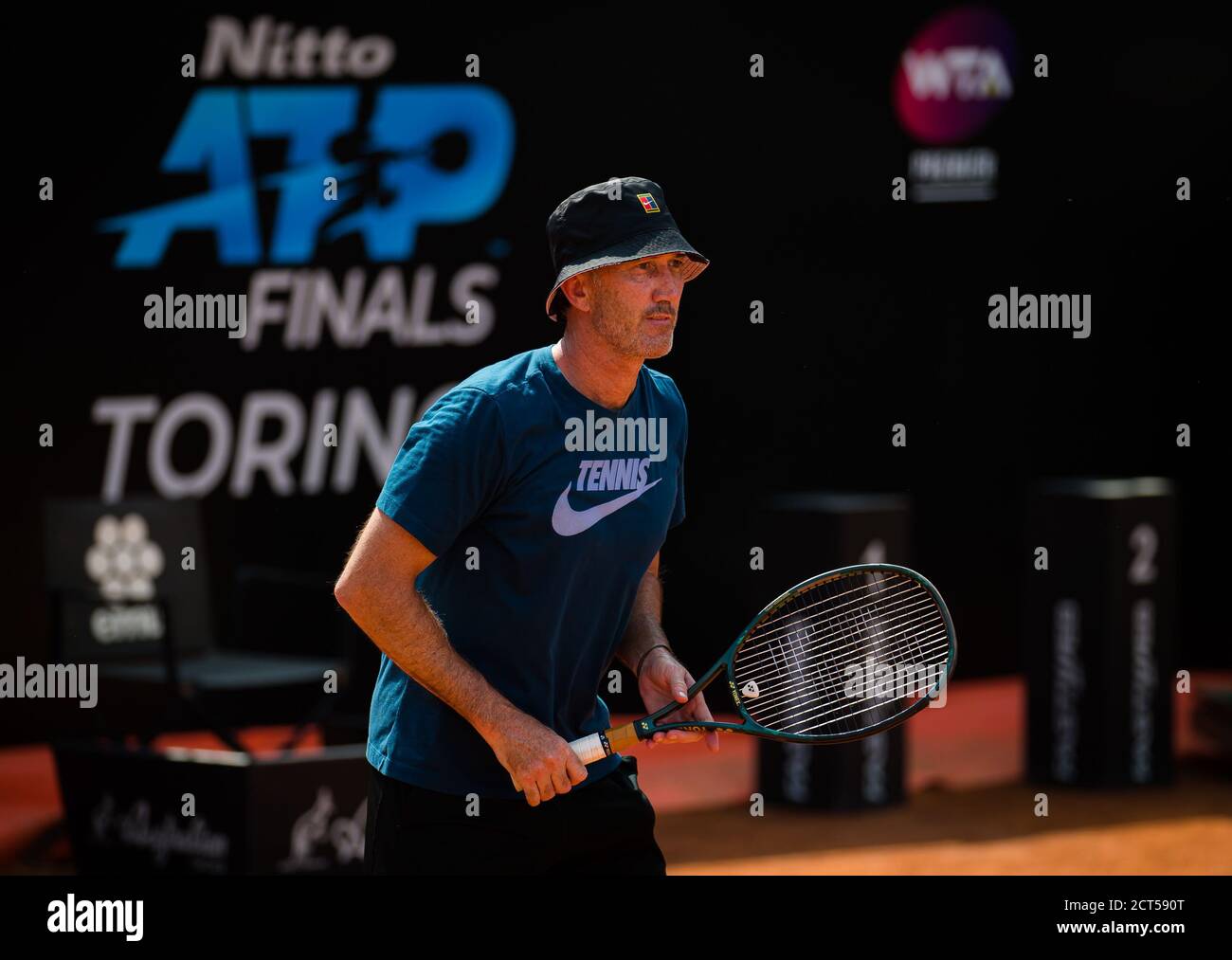 Allenatore Darren Cahill al torneo di tennis 2020 internazionali BNL d'Italia WTA Premier 5 il 19 settembre 2020 al Foro Italico di Roma - Pho Foto Stock