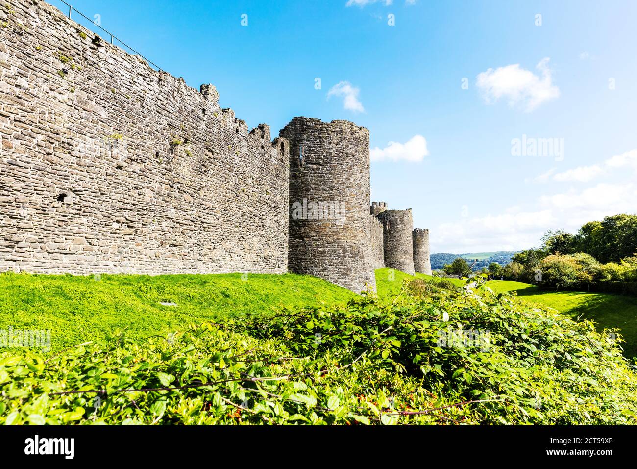 Conwy Castle, Conwy, Galles del Nord, Regno Unito, castelli del Galles, castello del Galles, Galles, castello, mura del castello, castelli, esterno, torre, fortificazione, edificio, Foto Stock
