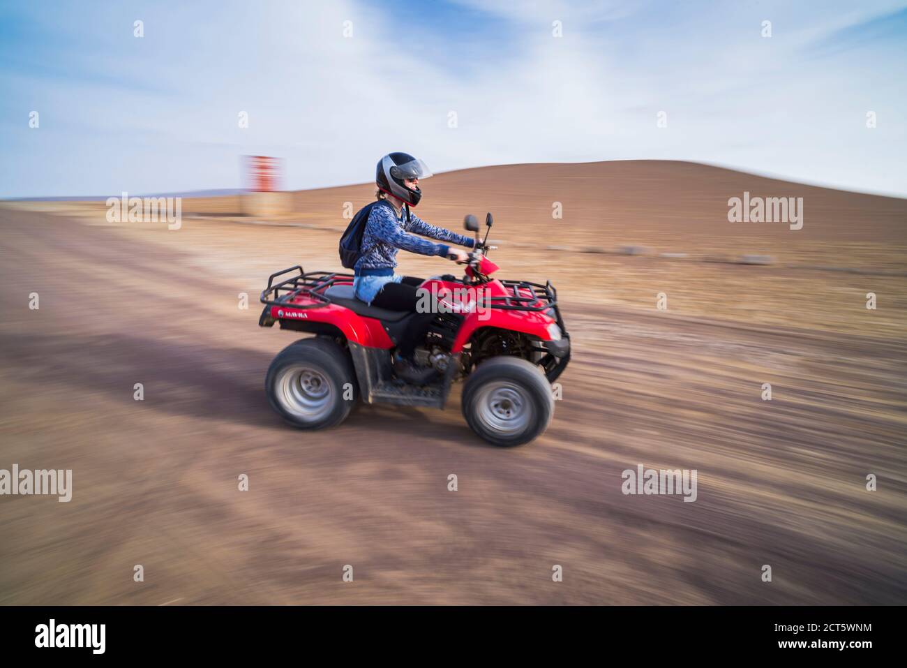 Quad in Paracas Riserva Nazionale (Reserva Nacional de Paracas), Ica, Perù, Sud America Foto Stock