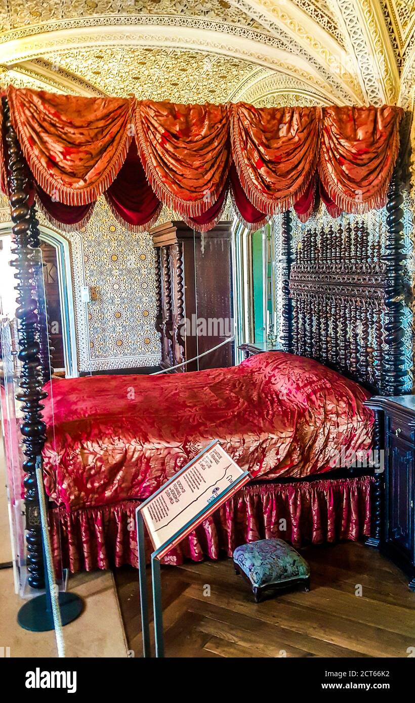 Interno del Palazzo pena. Sintra, Portogallo. Foto Stock