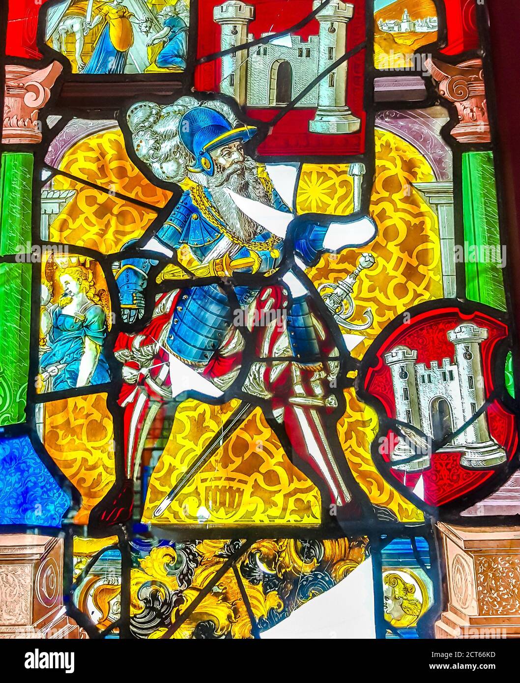 Interno del Palazzo pena a Sintra, Portogallo. Foto Stock