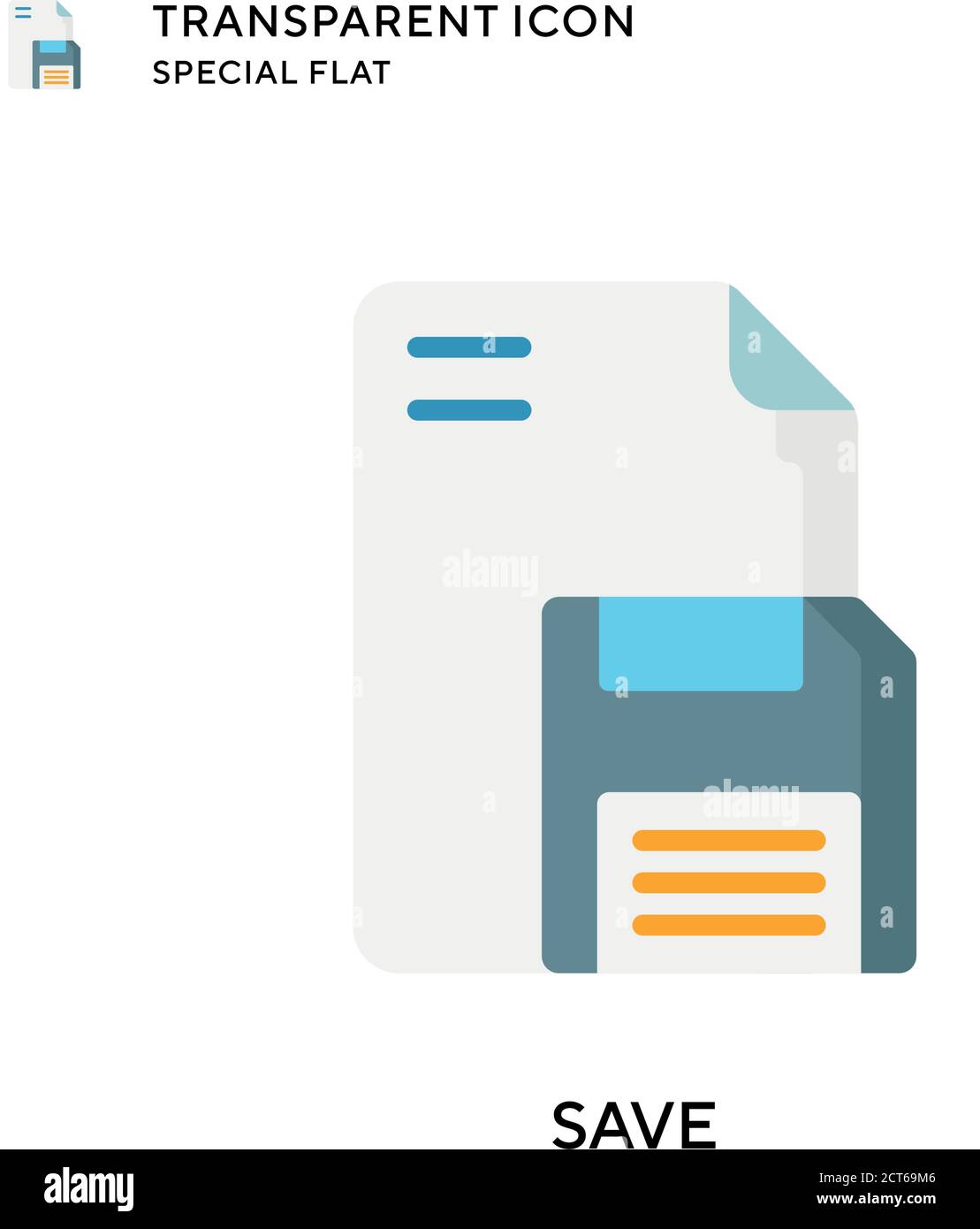 Icona Salva vettore. Illustrazione piatta. Vettore EPS 10. Illustrazione Vettoriale