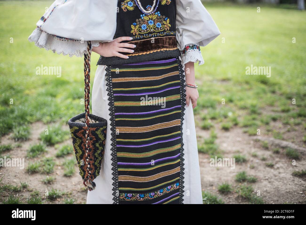 Abiti tradizionali della Romania Festival, Nasaud, Transilvania, Romania Foto Stock