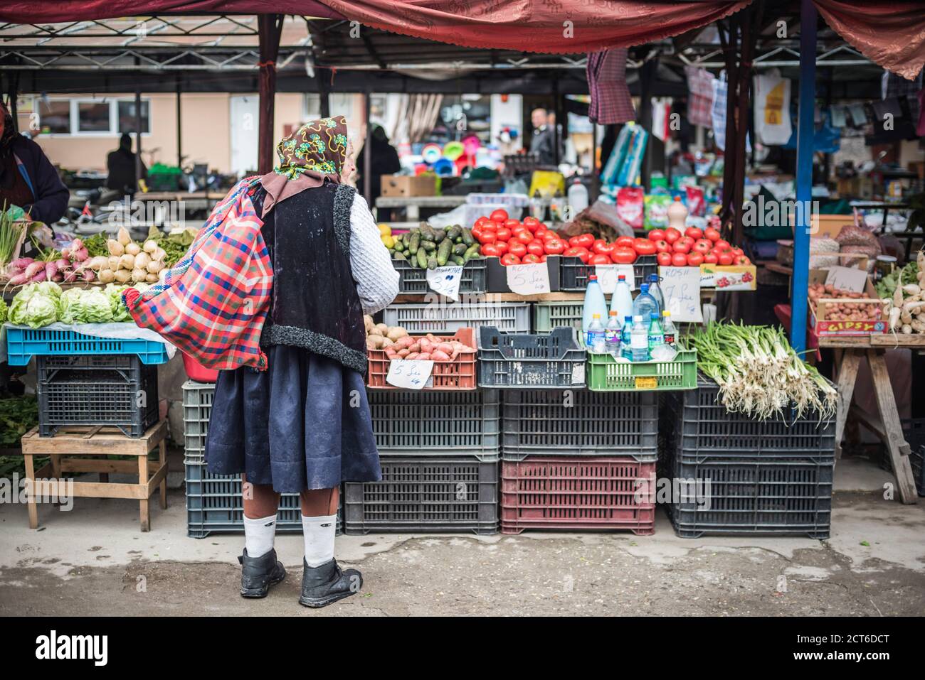 Mercato di Sapanta, Maramures, Romania Foto Stock