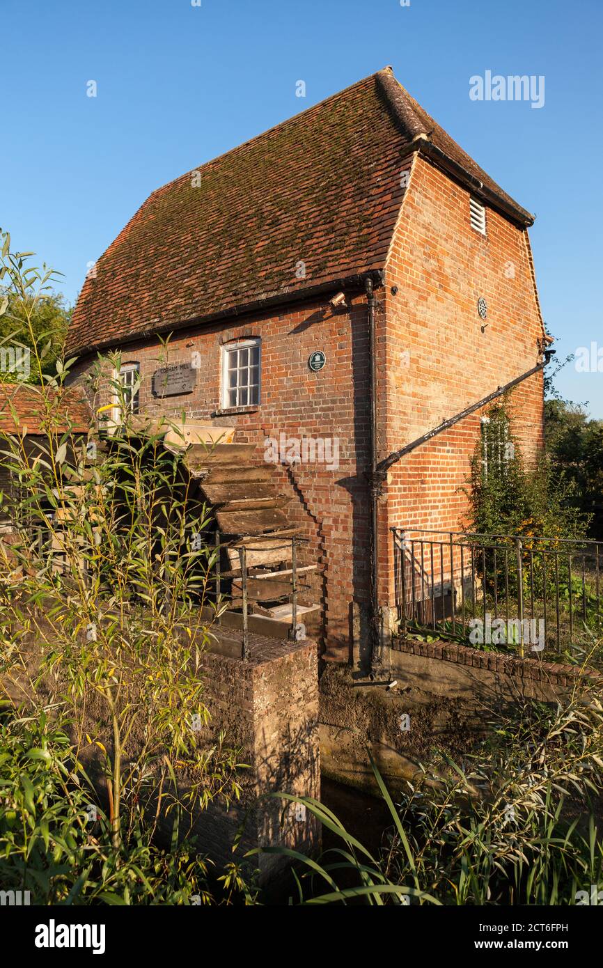 Pittoresco mulino dei primi del 19 ° secolo, situato in un ambiente delizioso sulle rive del fiume Mole a Cobham, Surrey. Foto Stock