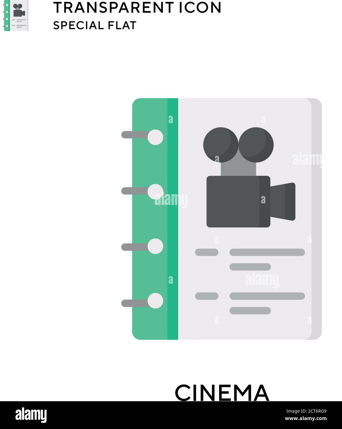 Icona cinefilm vettoriale. Illustrazione piatta. Vettore EPS 10. Illustrazione Vettoriale