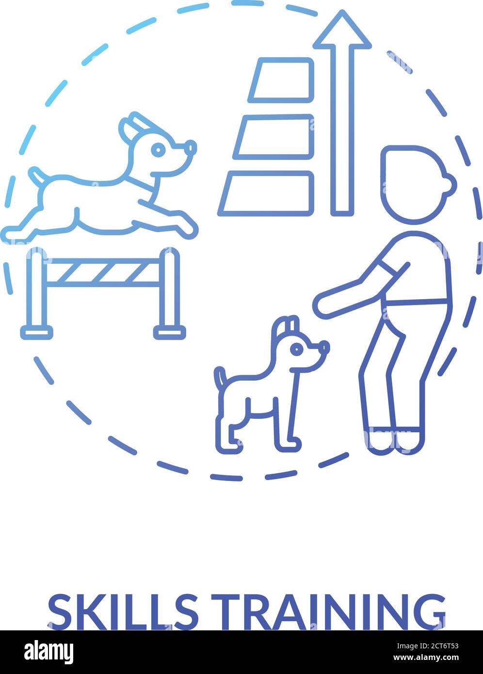 Icona del concetto di formazione sulle competenze Illustrazione Vettoriale