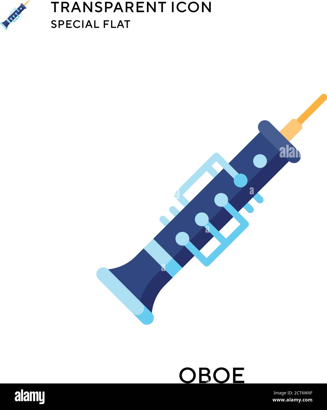 Icona del vettore di oboe. Illustrazione piatta. Vettore EPS 10. Illustrazione Vettoriale