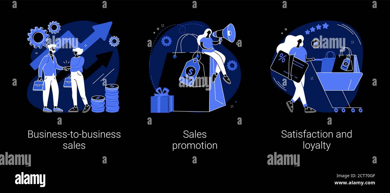 Illustrazioni vettoriali del concetto astratto di promozione del prodotto. Illustrazione Vettoriale