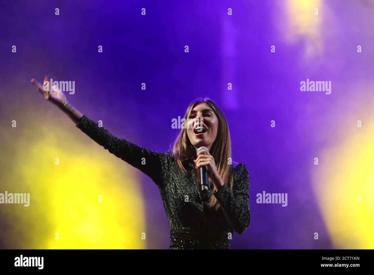 Napoli, Italia. 19 Settembre 2020. XII edizione della manifestazione di solidarietà intitolata un MONDO DI solidarieta'.nella foto Bianca Atzei, cantante (Foto di Salvatore Esposito/Pacific Press/Sipa USA) Credit: Sipa USA/Alamy Live News Foto Stock