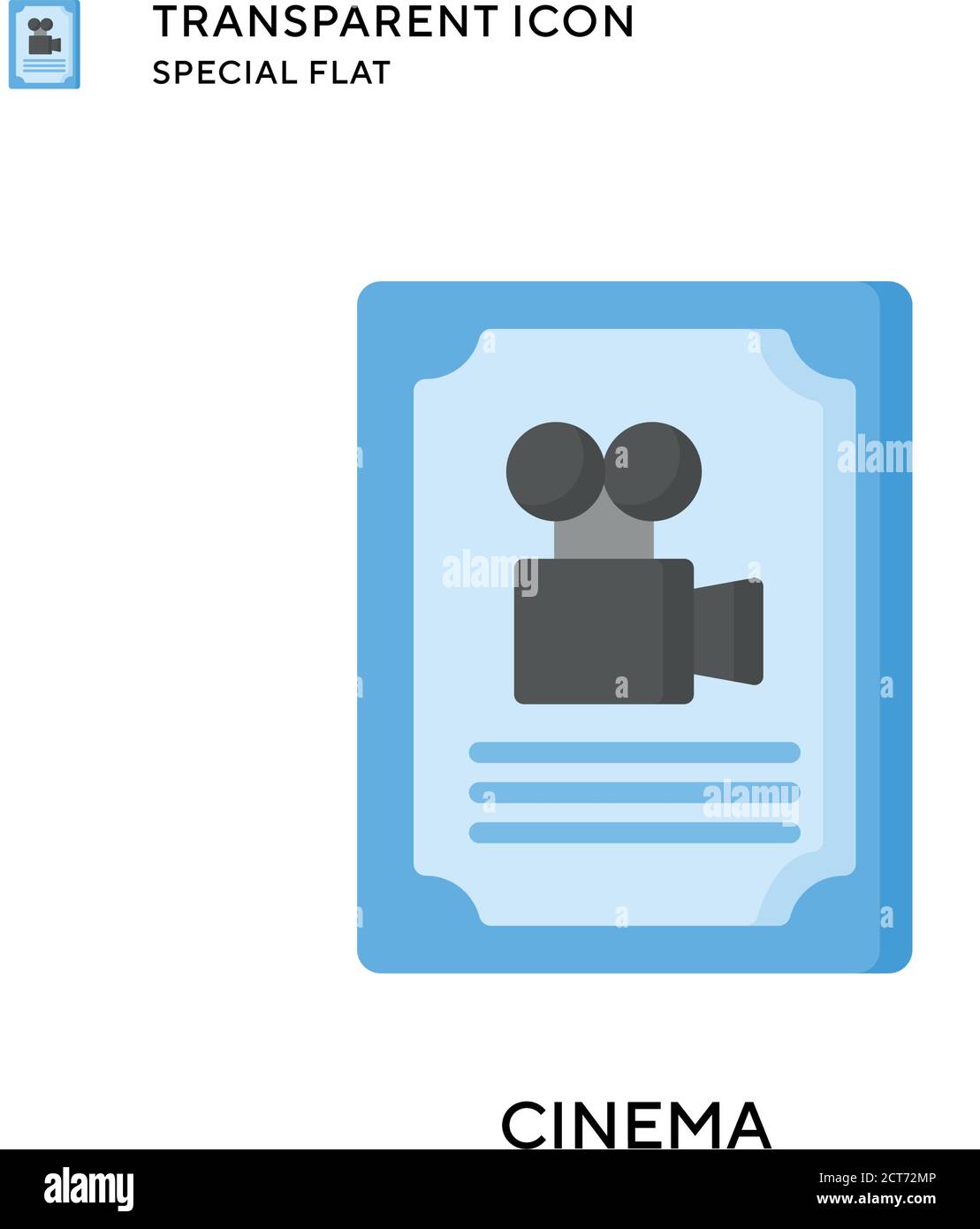 Icona cinefilm vettoriale. Illustrazione piatta. Vettore EPS 10. Illustrazione Vettoriale