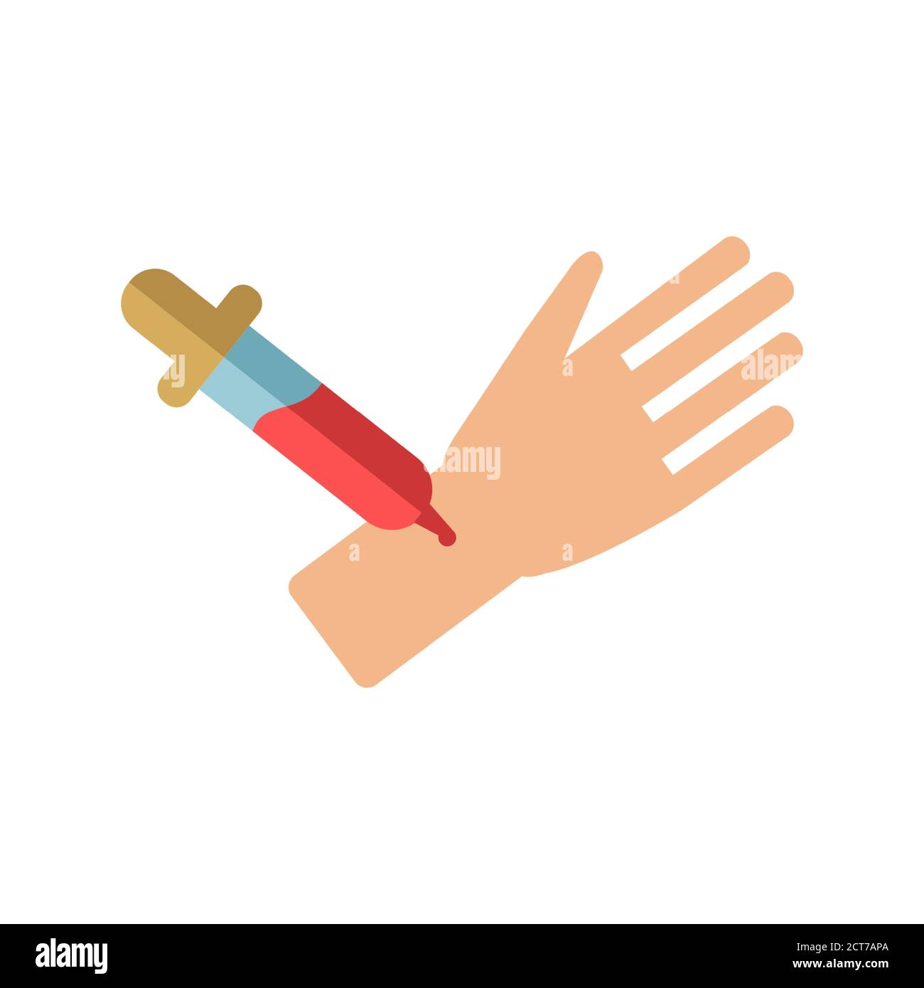 Icona Test allergia. Elemento semplice della raccolta delle allergie. Creative Allergy Test icona per web design, modelli, infografiche e altro ancora Illustrazione Vettoriale