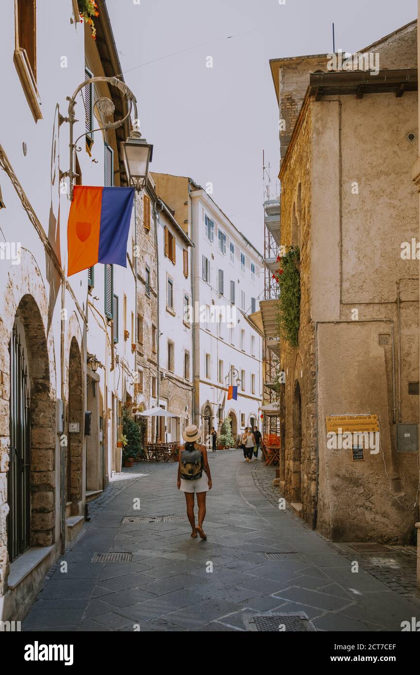 Vista panoramica ad Anagni, provincia di Frosinone, Lazio, Italia centrale Foto Stock