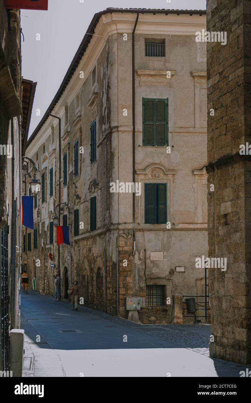 Vista panoramica ad Anagni, provincia di Frosinone, Lazio, Italia centrale Foto Stock