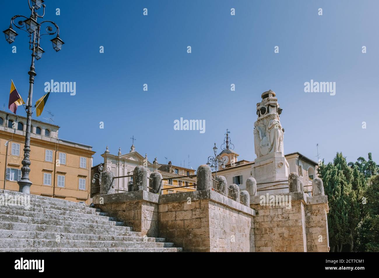 Vista panoramica ad Anagni, provincia di Frosinone, Lazio, Italia centrale Foto Stock