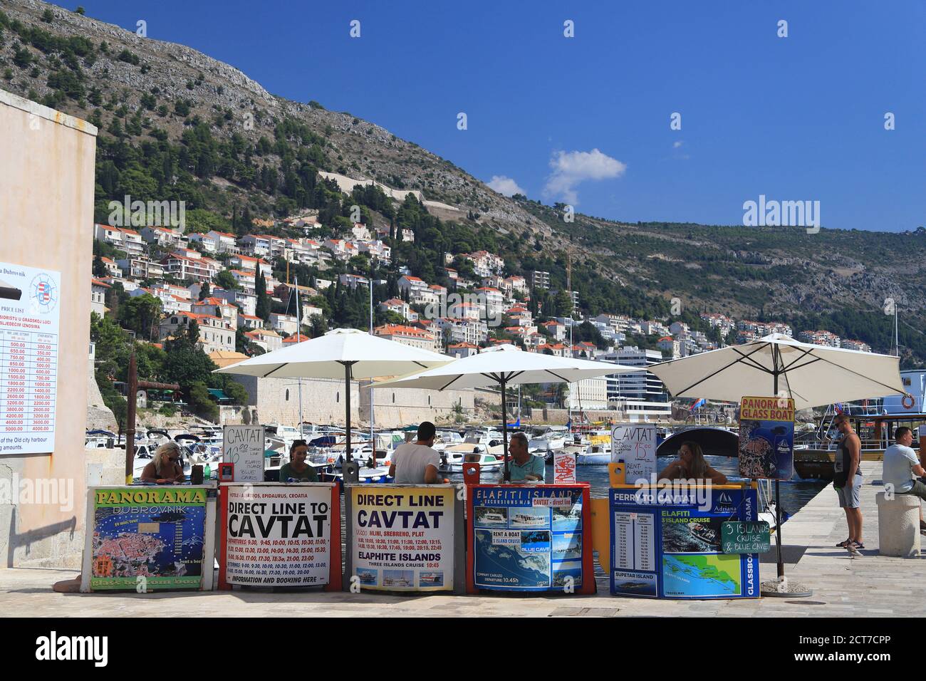 Corona virus collegato strade vuote nella città vecchia di Dubrovnik Foto Stock