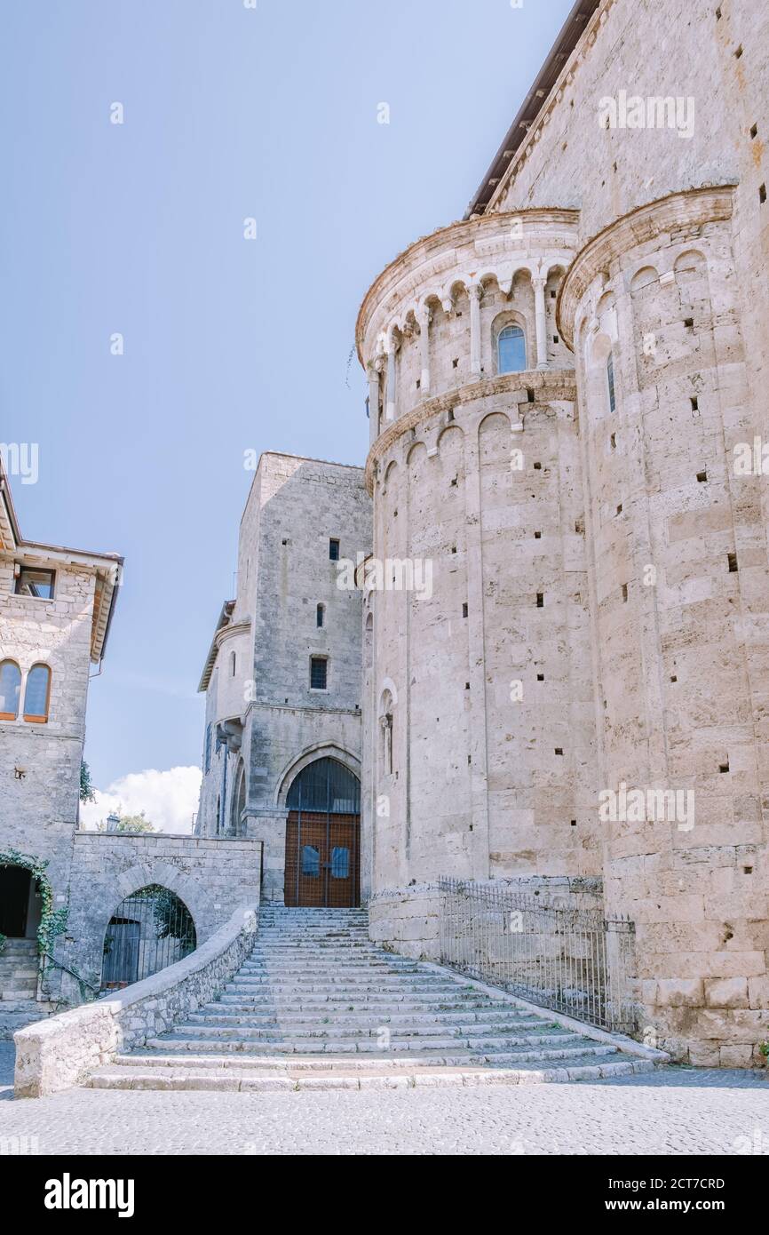 Vista panoramica ad Anagni, provincia di Frosinone, Lazio, Italia centrale Foto Stock