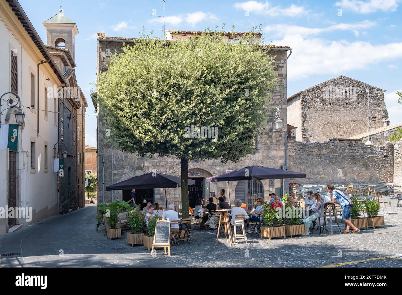 Vista panoramica ad Anagni, provincia di Frosinone, Lazio, Italia centrale Foto Stock