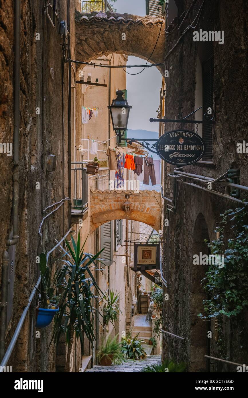 Vista panoramica ad Anagni, provincia di Frosinone, Lazio, Italia centrale Foto Stock