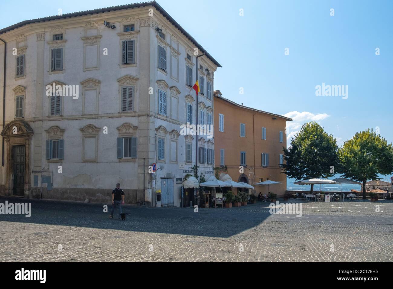 Vista panoramica ad Anagni, provincia di Frosinone, Lazio, Italia centrale Foto Stock