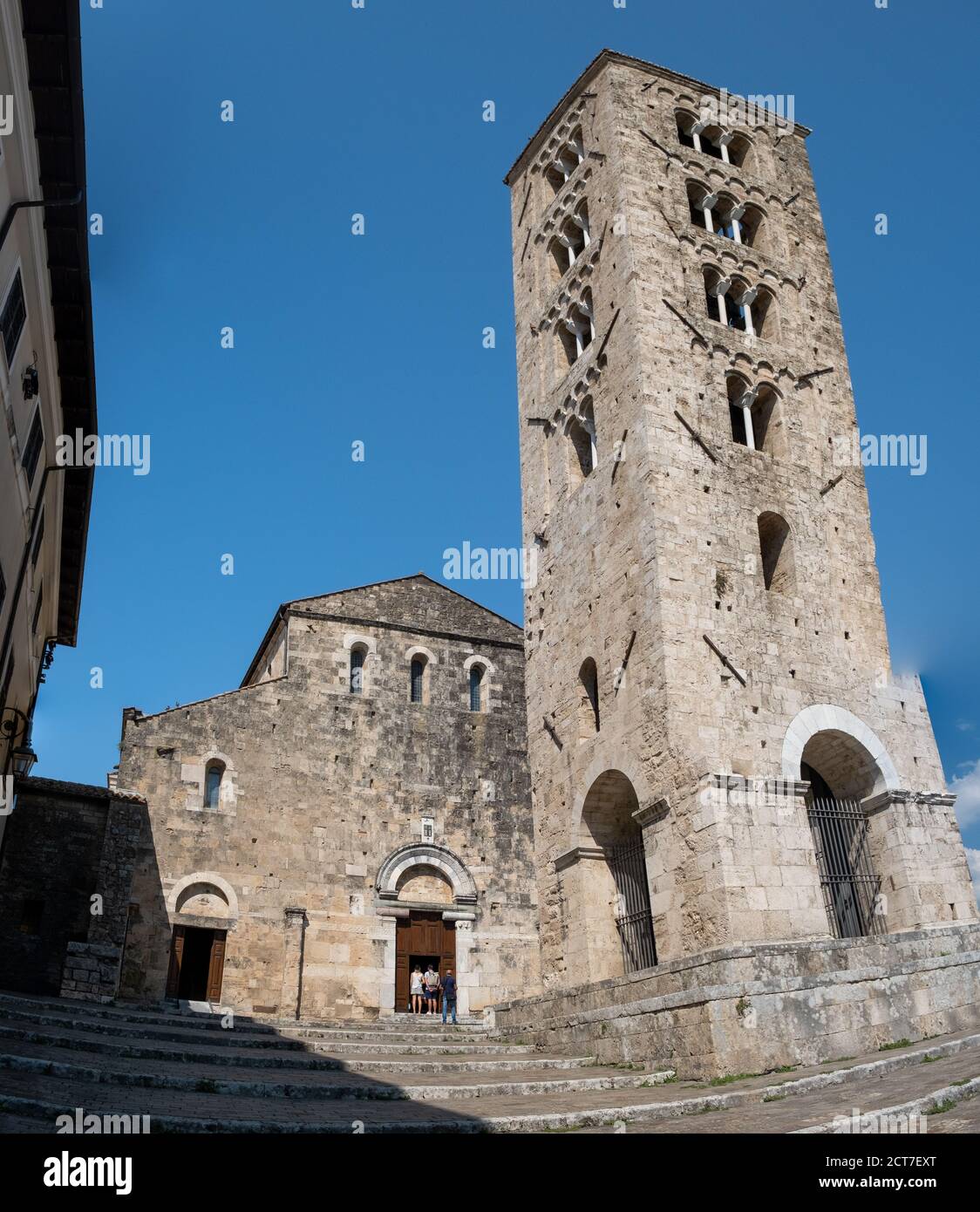 Vista panoramica ad Anagni, provincia di Frosinone, Lazio, Italia centrale Foto Stock