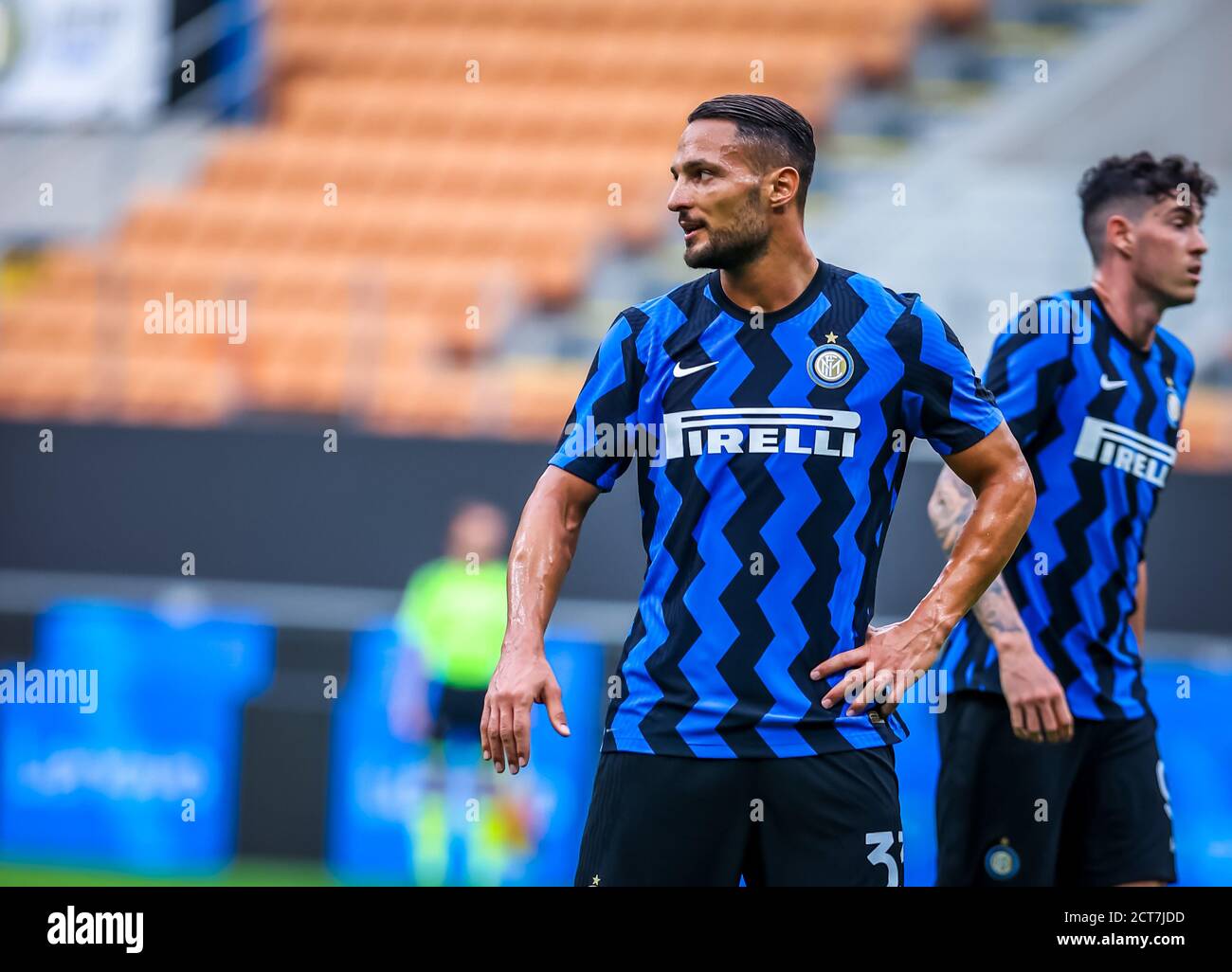 Danilo D'Ambrosio del FC Internazionale durante il friendly Match Pre-Season 2020/21 tra FC Internazionale e AC Pisa 1909 allo Stadio San Siro, Foto Stock