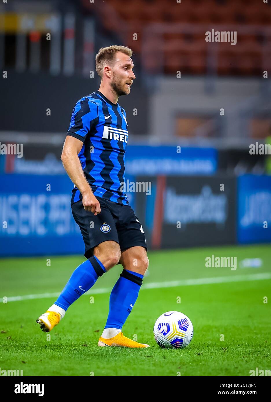 Christian Eriksen del FC Internazionale durante il friendly Match Pre-Season 2020/21 tra FC Internazionale e AC Pisa 1909 allo stadio San Siro, Foto Stock