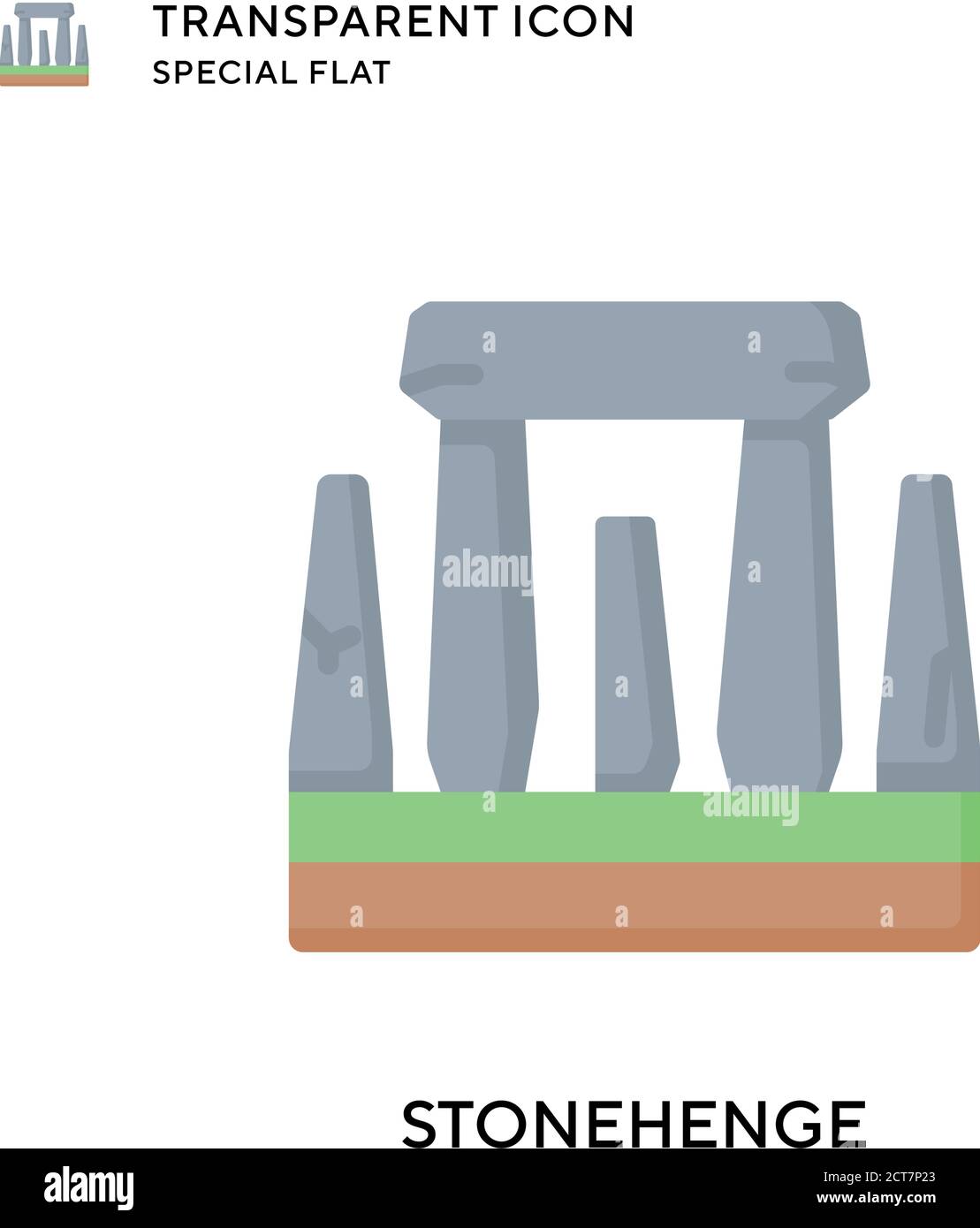 Icona vettore Stonehenge. Illustrazione piatta. Vettore EPS 10. Illustrazione Vettoriale
