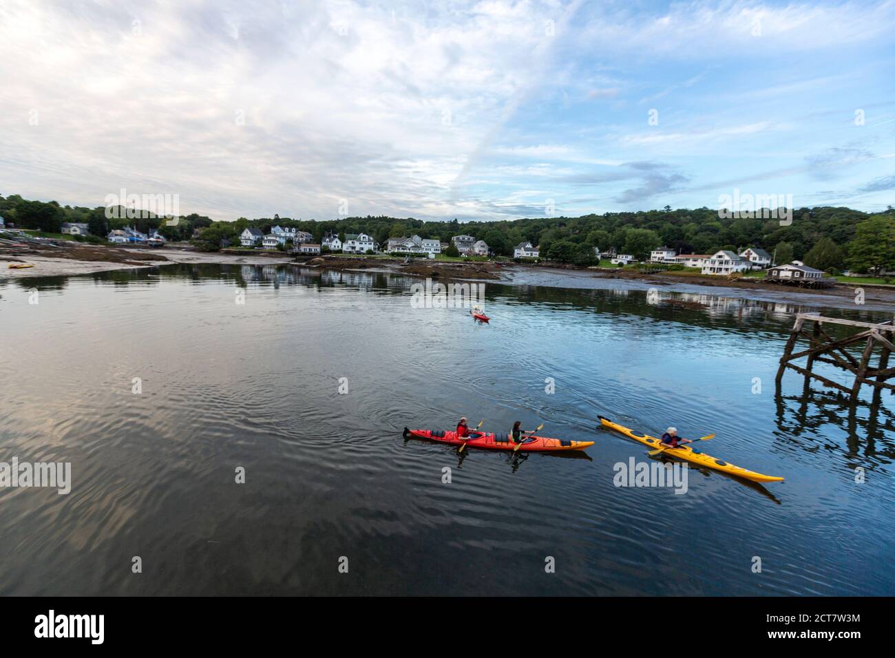 Canoa a Boothbay Harbour, Maine, Stati Uniti Foto Stock