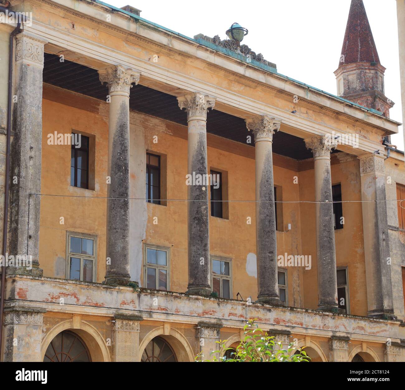 Facciata storica dell'edificio, Castelfranco Veneto Foto Stock