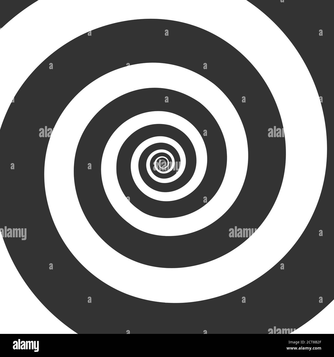 Spirale ipnotica. Circonvallazione ipnotica, illustrazione effetto cerchio psichedelico, rotazione grafica striscia ottica, ipnototerapia concentrica rotazione AN Illustrazione Vettoriale