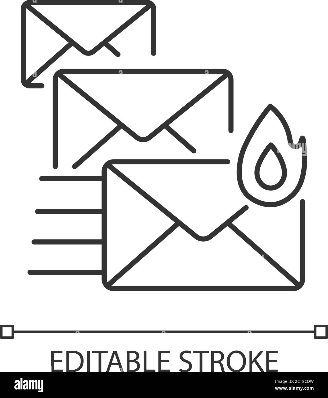 Icona lineare posta prioritaria Illustrazione Vettoriale
