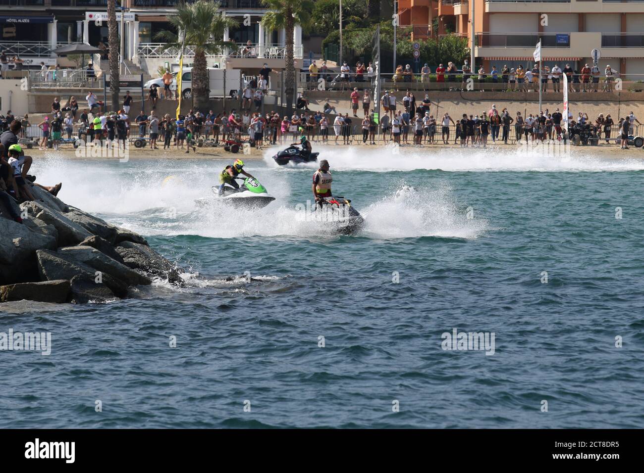 2020 R1 - Championnat de France Vitesse - Cavalaire-sur-Mer, Francia - CAVALEAU JET 2020 - 19 settembre 2020 - incidente - FFM Foto Stock